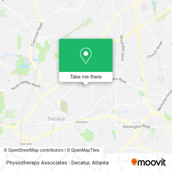 Physiotherapy Associates - Decatur map