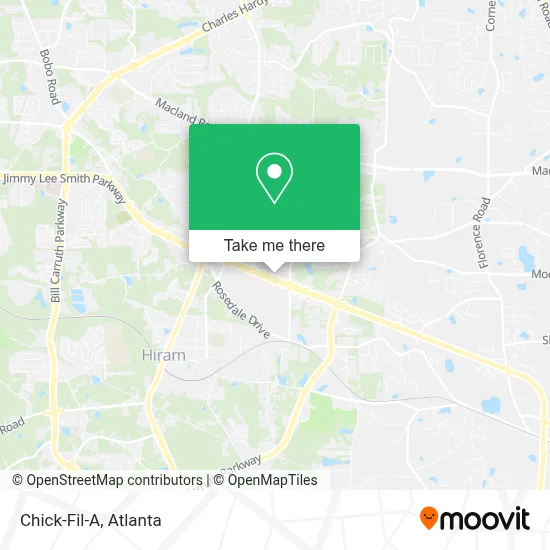 Chick-Fil-A map