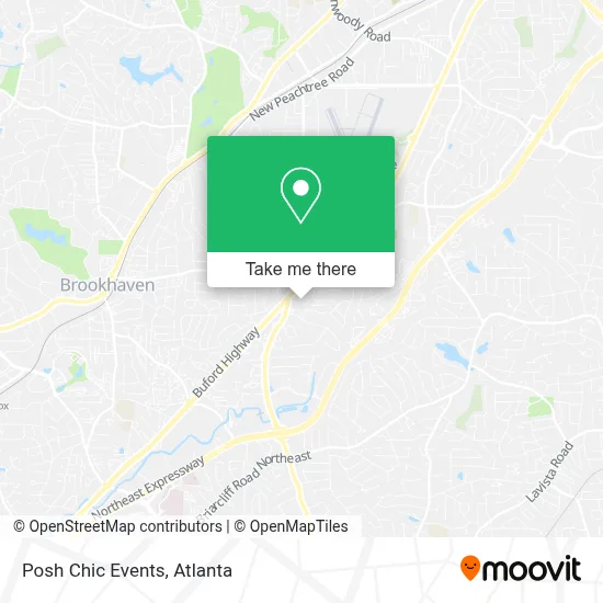 Posh Chic Events map