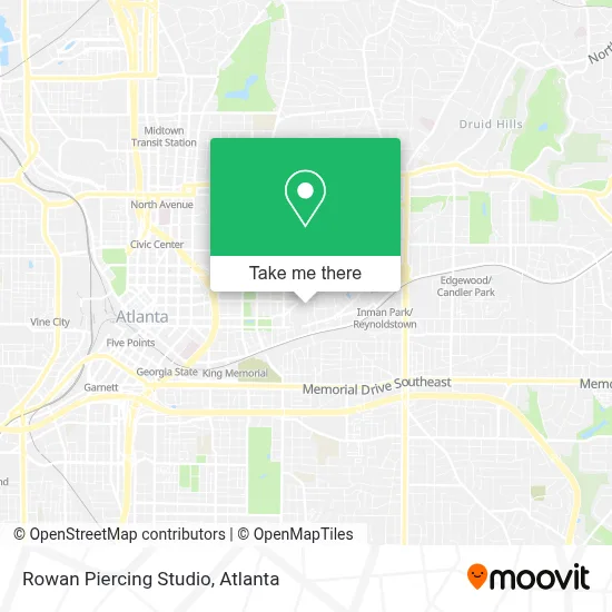 Rowan Piercing Studio map