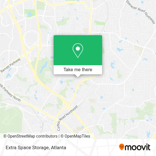 Extra Space Storage map