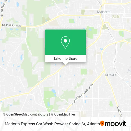 Marietta Express Car Wash Powder Spring St map