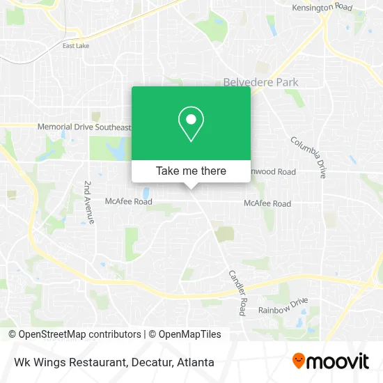 Wk Wings Restaurant, Decatur map