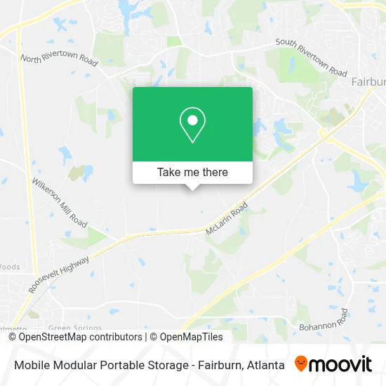 Mobile Modular Portable Storage - Fairburn map