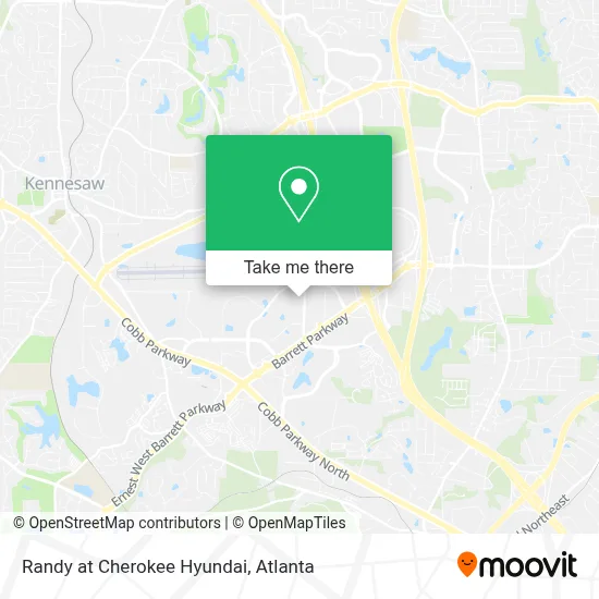 Randy at Cherokee Hyundai map