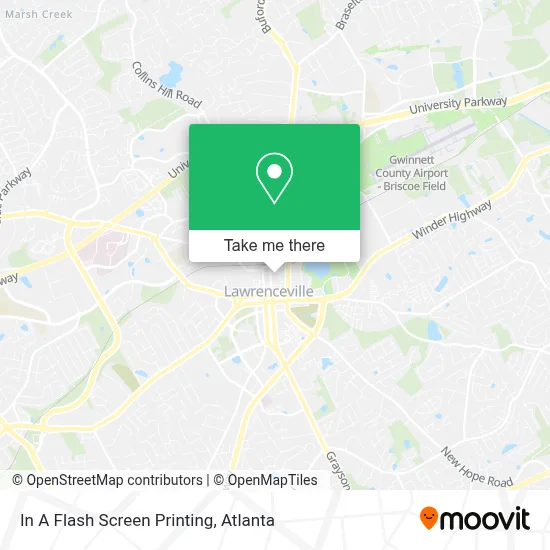 In A Flash Screen Printing map
