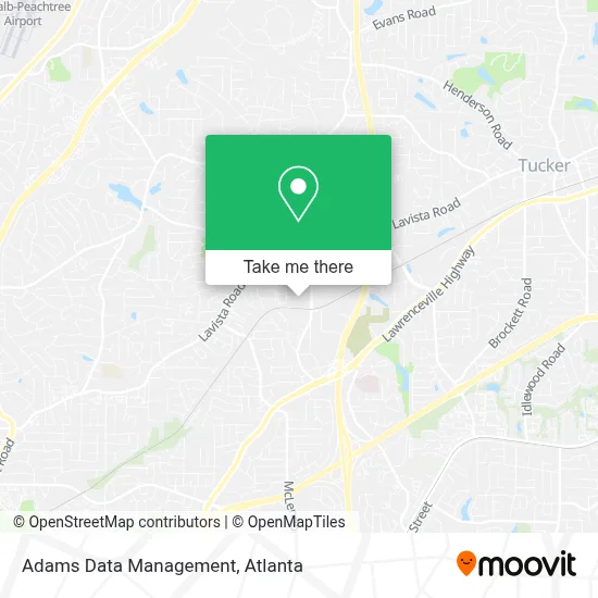 Adams Data Management map