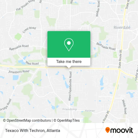 Texaco With Techron map
