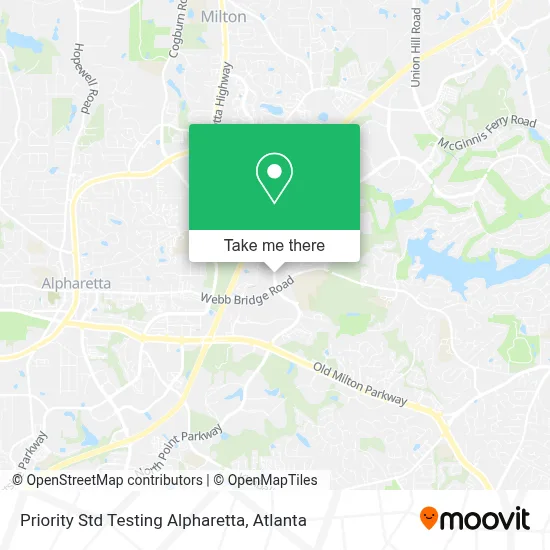 Priority Std Testing Alpharetta map