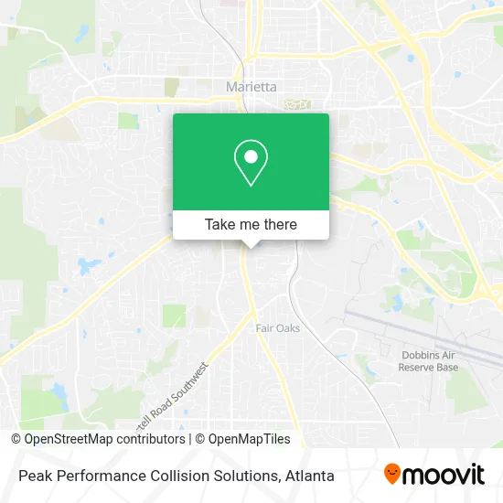 Peak Performance Collision Solutions map