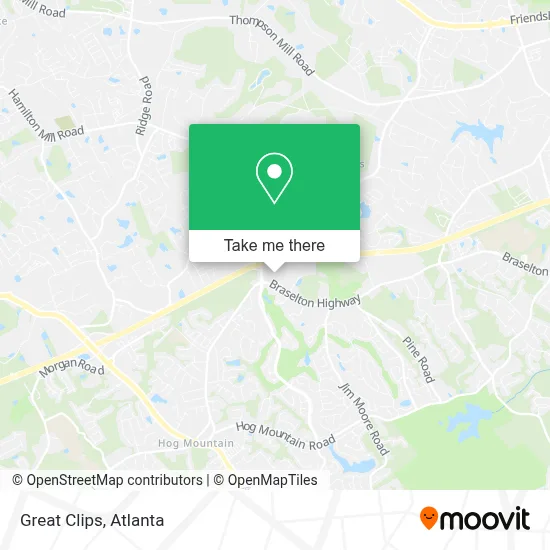 Great Clips map