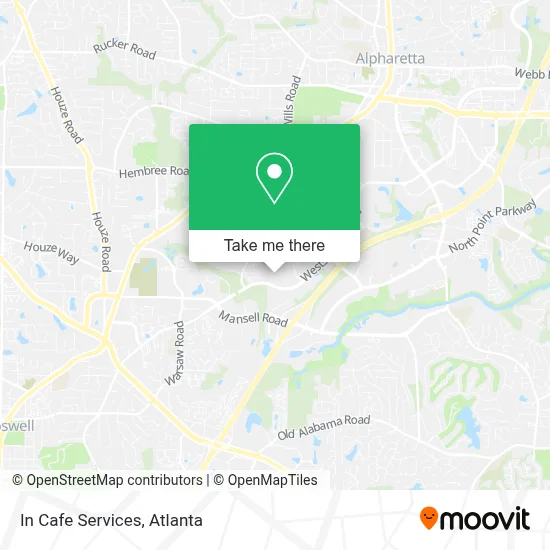 In Cafe Services map