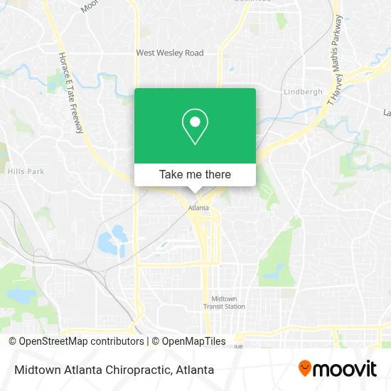 Midtown Atlanta Chiropractic map
