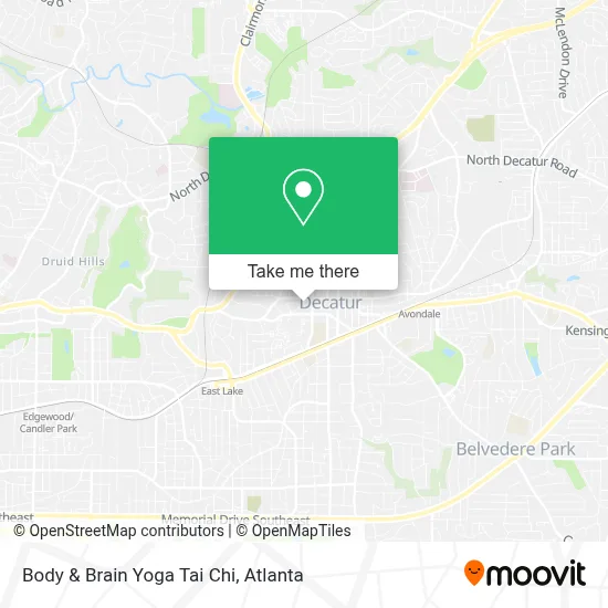 Body & Brain Yoga Tai Chi map