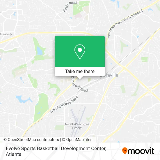 Evolve Sports Basketball Development Center map