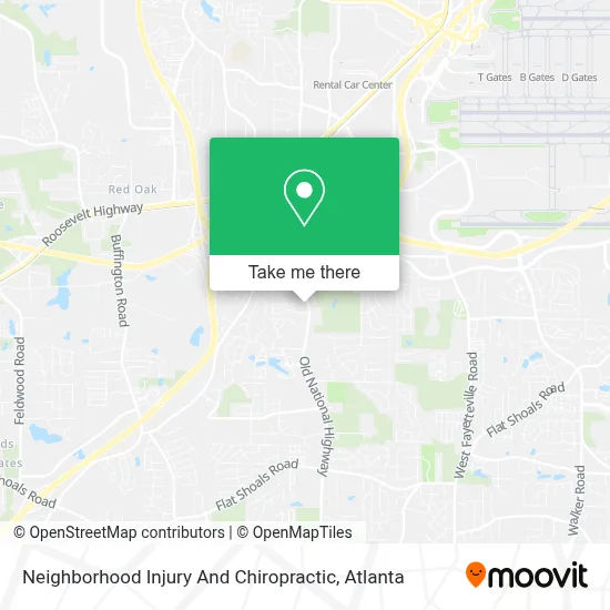 Neighborhood Injury And Chiropractic map