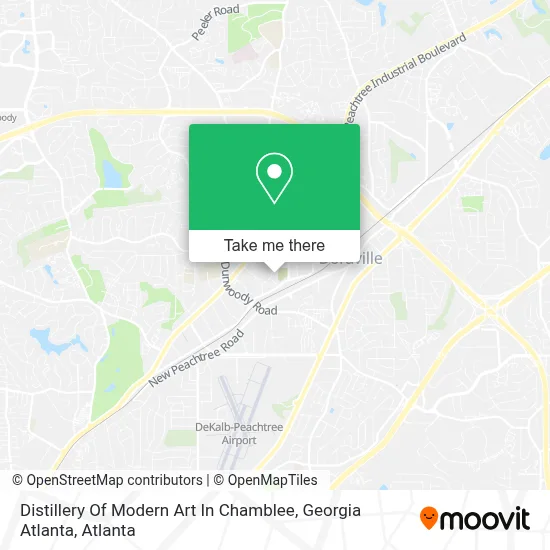 Distillery Of Modern Art In Chamblee, Georgia Atlanta map