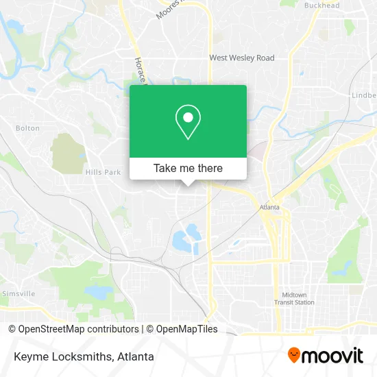 Keyme Locksmiths map