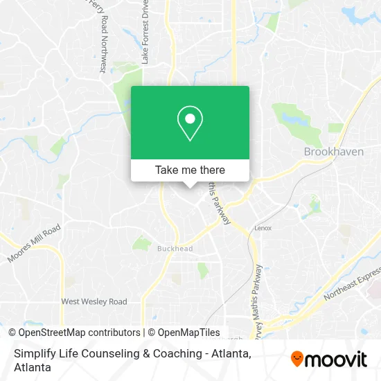 Simplify Life Counseling & Coaching - Atlanta map