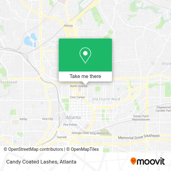 Candy Coated Lashes map