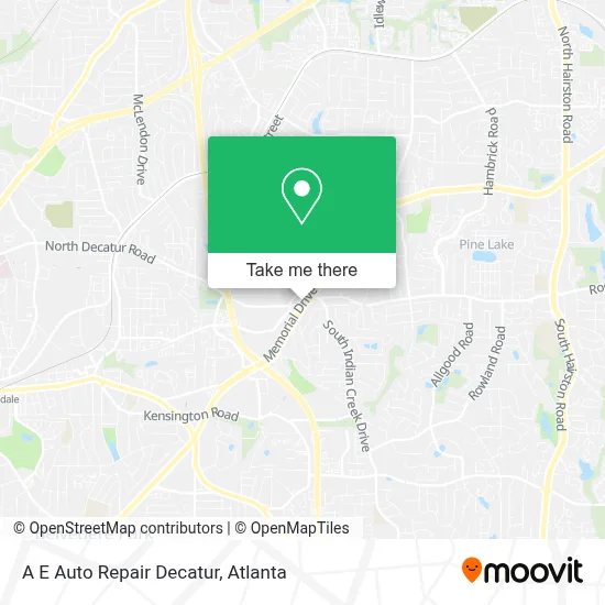 A E Auto Repair Decatur map