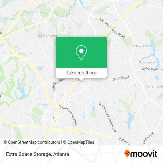 Extra Space Storage map
