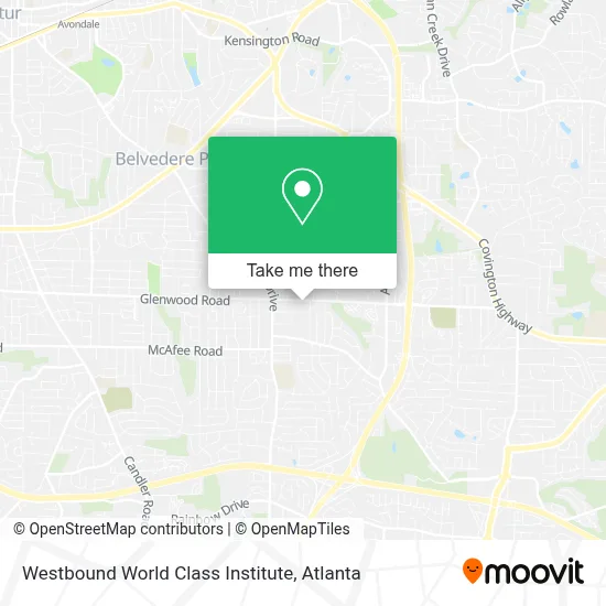 Westbound World Class Institute map