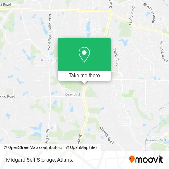 Midgard Self Storage map
