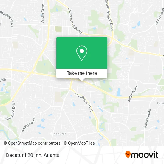 Decatur I 20 Inn map