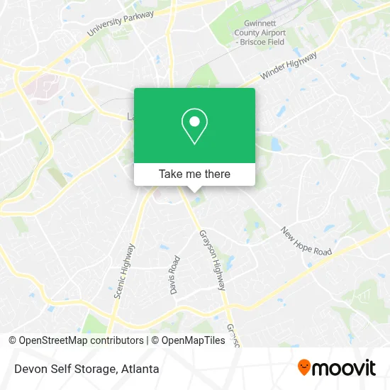 Devon Self Storage map
