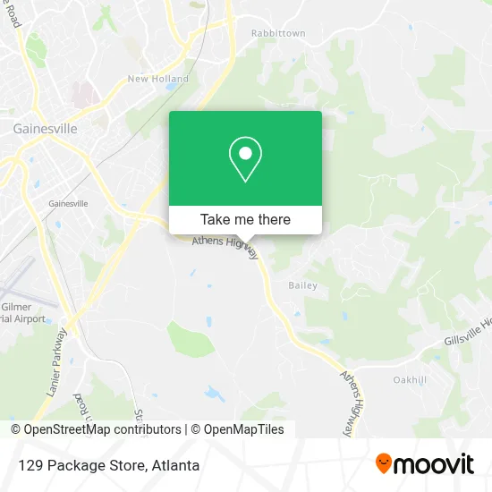 129 Package Store map