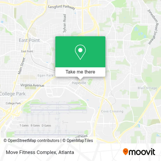 Move Fitness Complex map