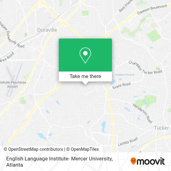 English Language Institute- Mercer University map