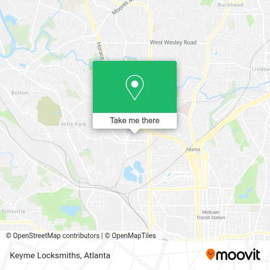 Keyme Locksmiths map