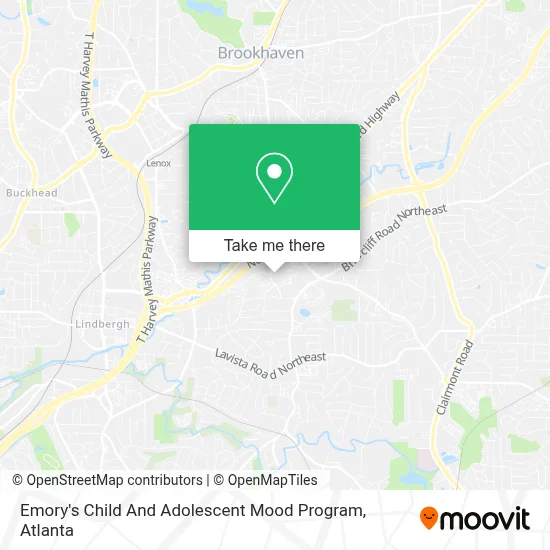 Emory's Child And Adolescent Mood Program map