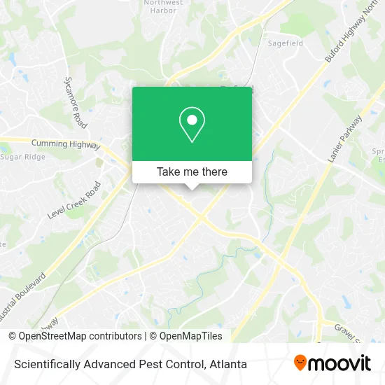 Scientifically Advanced Pest Control map