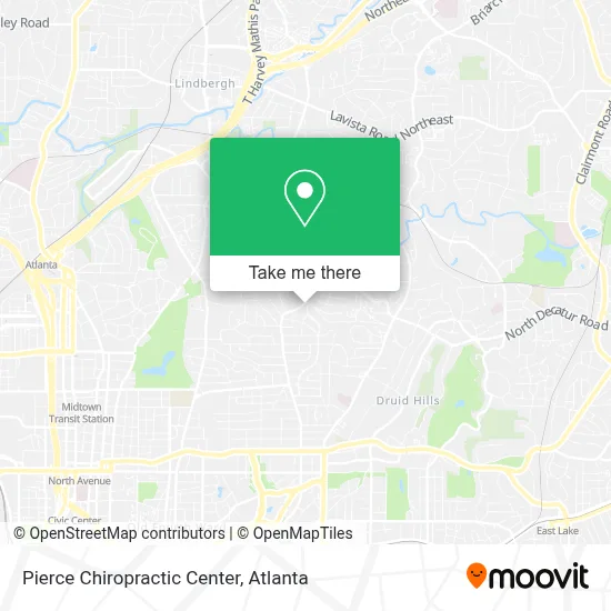 Pierce Chiropractic Center map