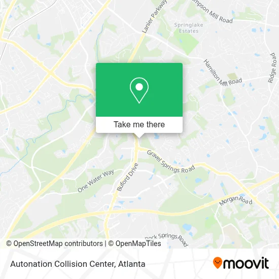 Autonation Collision Center map