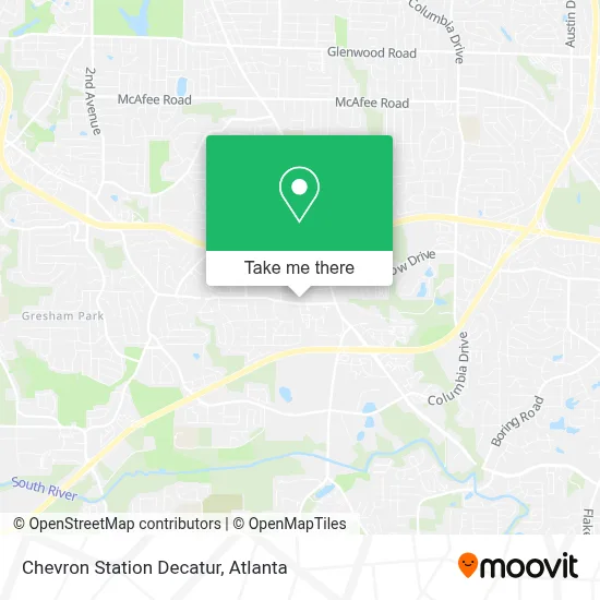 Chevron Station Decatur map