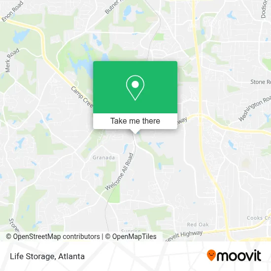 Life Storage map