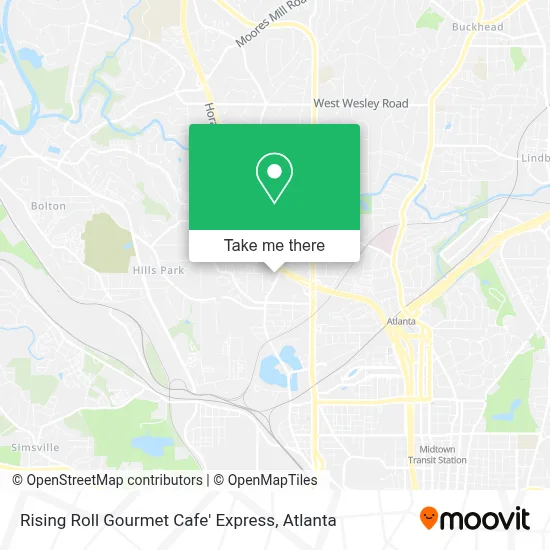 Rising Roll Gourmet Cafe' Express map