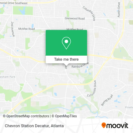 Chevron Station Decatur map
