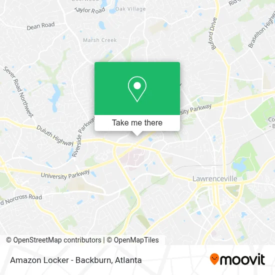 Amazon Locker - Backburn map