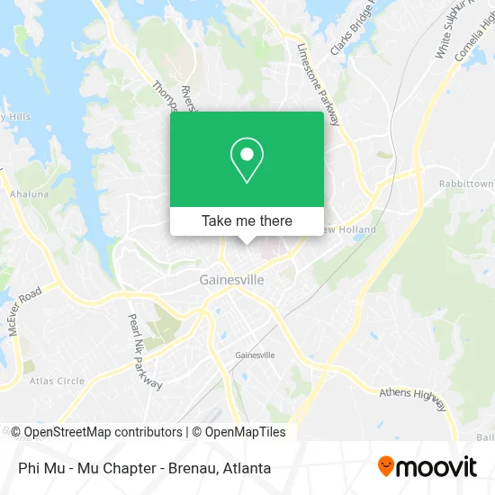 Phi Mu - Mu Chapter - Brenau map