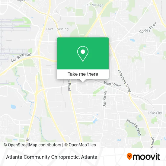 Atlanta Community Chiropractic map