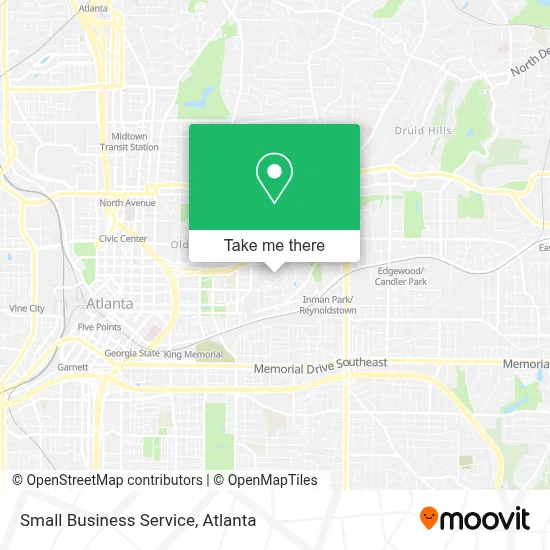 Small Business Service map