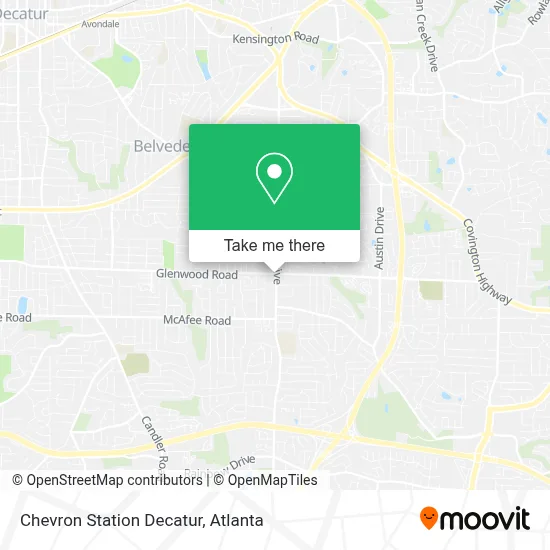 Chevron Station Decatur map
