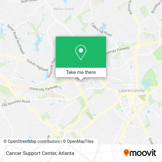 Cancer Support Center map