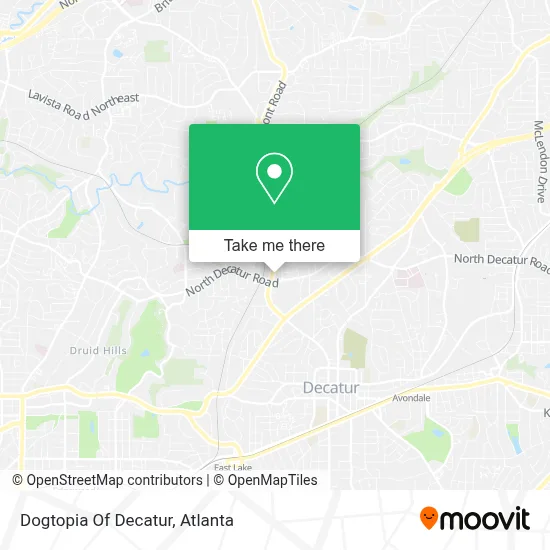 Dogtopia Of Decatur map