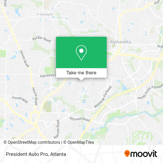 President Auto Pro map